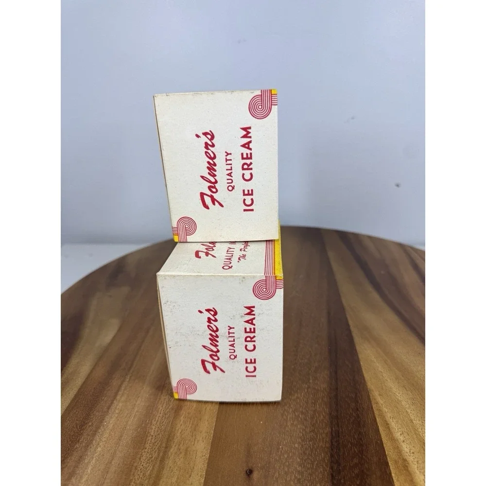 Lot Of 3 Vintage Folmer's Dairy Pint Carton Ice Cream Box Hanover, Pa.